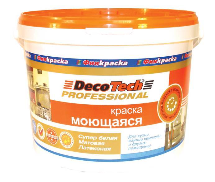 Краска DecoTech Моющаяся база WA 2.7 л