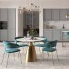 Набор из 2 стульев Bradex Home Turin FR 0160P бирюзовый с золотыми ножками фото 10