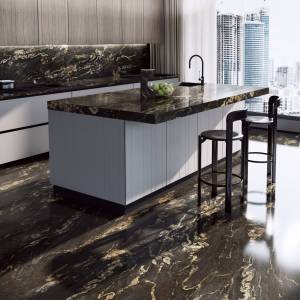 Керамогранит Zodiac Ceramica Gold Damascato MN739CPT321612 Polished 12mm 160x320