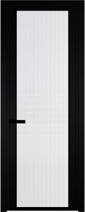 Межкомнатная дверь Profil Doors 2 AGP цвет профиля Черный, стекло безопасное 6 мм мору белый 700x2000