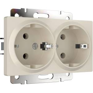 Розетка двойная с заземлением Werkel W1172062