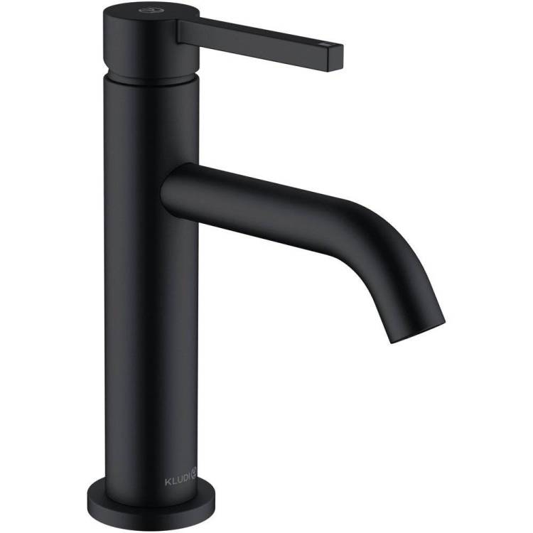 Смеситель для раковины Kludi Nova Fonte 202883915 Pura с донным клапаном, черный матовый