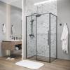 Душевой уголок Grossman Galaxy 120.K33.01.1010.21.00 профиль черный матовый, стекло прозрачное, 100x100x195 фото 2