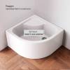 Душевой уголок AM.PM Gem W90G-401A090BT 90x90 стекло прозрачное, профиль черный матовый фото 9