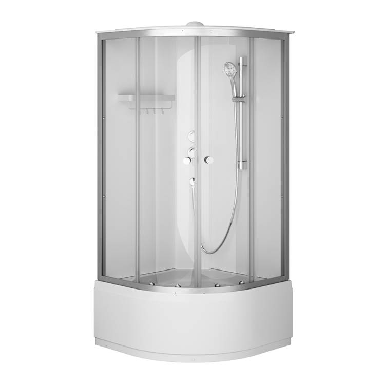 Душевая кабина Am.Pm X-Joy W94C-401A-090MT 90x90, 1/4 круга, профиль матовый хром, стекло прозрачное