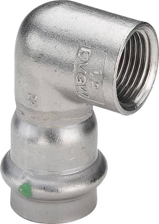 Угольник Viega 90 с внутренней резьбой 22 мм х Rp 1 , Sanpress Inox, модель 2314.2
