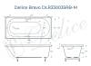 Ванна из искусственного камня Delice Bravo DLR330035RB-M 170x75, белая матовая, с черными ручками, без ножек фото 11
