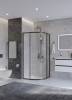 Душевой уголок Cezares PLANE-R-2-90-C-GM профиль оружейная сталь, стекло прозрачное, 90x90x195 фото 2