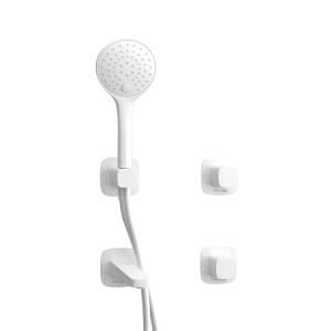 Душевой комплект Wasserkraft Saale A9551.266.316.328.156.155 белый, встраиваемый, с изливом, с лейкой