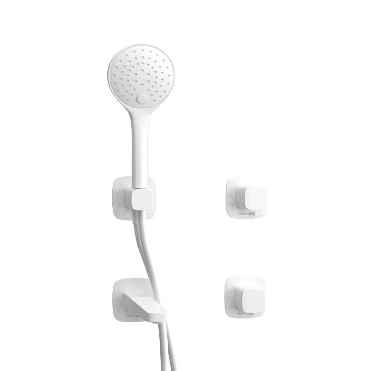 Душевой комплект Wasserkraft Saale A9551.266.316.328.156.155 белый, встраиваемый, с изливом, с лейкой