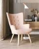 Кресло Stool Group Хью QH-8901K HLR-5 бежевый, велюр фото 4