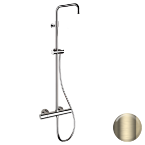 Душевая стойка Remer Elegance EQ32ASSDCH с термостатом, шампань брашированная