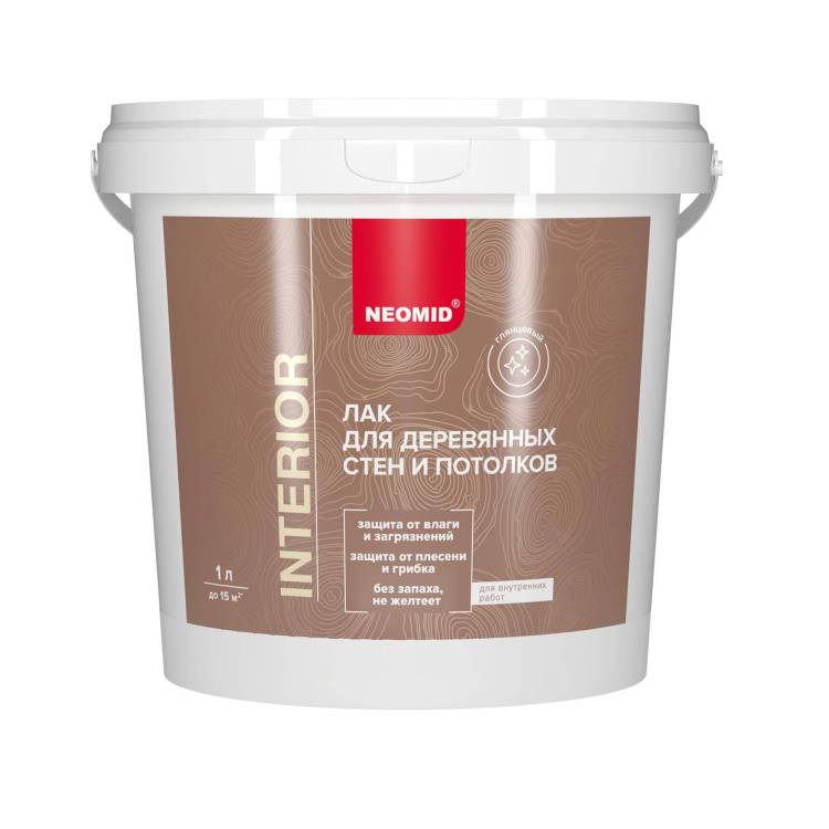 Лак для древесины Neomid Interior глянцевый 1 л