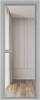Межкомнатная дверь Profil Doors 1 AV цвет профиля Серебро, стекло безопасное 6 мм прозрачное 800x2000