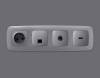 Лицевая панель для компьютерной/телефонной розетки RJ-45/RJ-11 Ambrella Volt Omega OP5120 фото 2