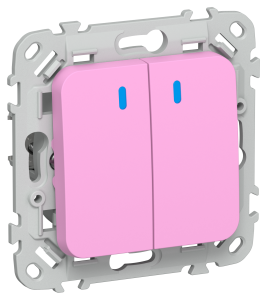 Выключатель 2-клавишный IEK Flite FI-V20-1-10-1-K99 пурпурный