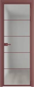 Межкомнатная дверь Profil Doors 5 AX цвет профиля Красный антрацит, стекло безопасное 6 мм матовое 700x2000