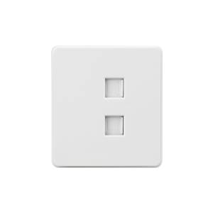 Розетка компьютерная RJ45 2-местная Kranz Round KR-78-0725-1 перламутр