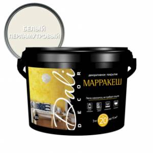 Декоративная штукатурка Dali-Decor Марракеш белая 3 кг