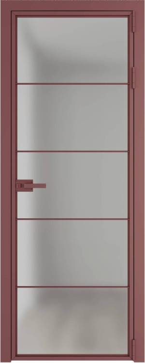 Межкомнатная дверь Profil Doors 5 AX цвет профиля Красный антрацит, стекло безопасное 6 мм матовое 700x2000
