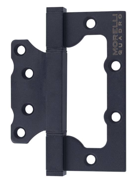 Петля Morelli QUADRO-1 BL черный на квадратной оси, без врезки