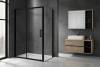 Душевой уголок Royal Bath Accord RB9120HPS-Т-BL профиль черный, стекло прозрачное, 120x90x200