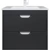 Тумба с раковиной Uperwood Modul 393020549 подвесная, матовая, черная, 65 см