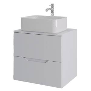 Тумба с раковиной Orange Line Li-60TuwMDF+B02-460W белая матовая, 60 см