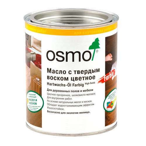 Масло с твердым воском цветное Osmo Hartwachs-Öl Farbig 3073 терра 0.22 л