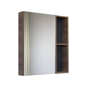 Зеркало-шкаф Comforty Дуэт-75 00-00017204 дуб тёмно-коричневый