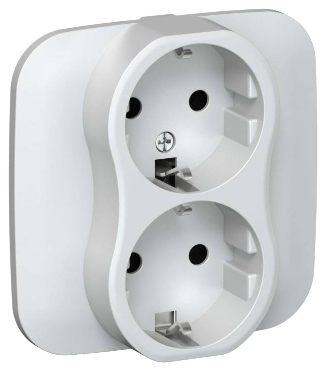 Розетка 2-местная с заземлением IEK Flite FI-R21A-16-1-K36 жемчуг