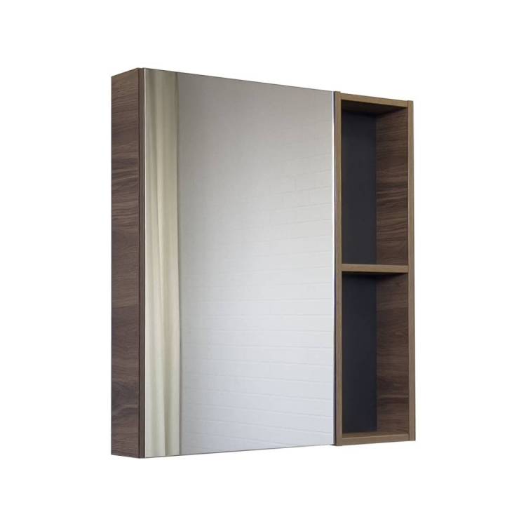 Зеркало-шкаф Comforty Дуэт-75 00-00017204 дуб тёмно-коричневый