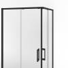 Душевой уголок Kerama Marazzi Lindo (Линдо) LN.100.SSD.BLK.M профиль черный матовый, стекло прозрачное, 100x100x195 фото 3