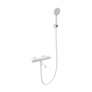 Смеситель для ванны Wonzon & Woghand WW-A2006-A1-MW термостатический, с душевым гарнитуром, белый матовый