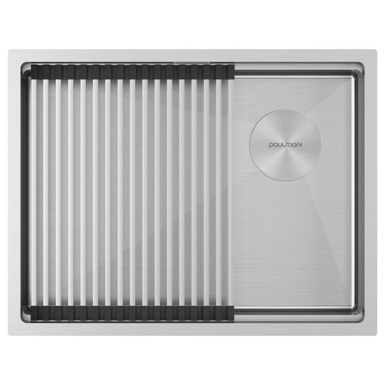 Мойка кухонная Paulmark Next-Pro 58 Uni PM705845-BS Брашированная Сталь, 58x45