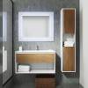 Тумба с раковиной Sanvit Контур 90 белый глянец/манзония кофейная фото 2
