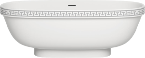 Ванна из искусственного камня Salini Greca Meander S-Stone 180x80, белая матовая