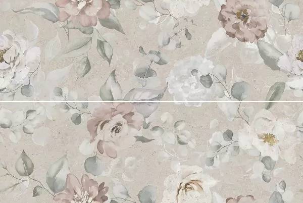 Панно Kerama Marazzi Риккарди AZ/A051/2x/14058R 1 серый светлый матовый обрезной 80x120
