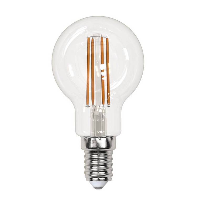 Лампа светодиодная филаментная Uniel E14 13W 4000K прозрачная LED-G45-13W/4000K/E14/CL PLS02WH UL-00005906