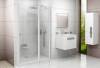 Душевая дверь в нишу Ravak CSD2-120 Transparent, профиль белый + защитное средство фото 2