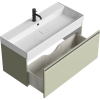 Тумба с раковиной Aqwella Pure PUR0110SH шалфей зеленый, 100x45 фото 3