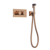 Гигиенический душ Teska Lio Teo TS6209 розовое золото, встраиваемый, со смесителем