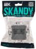 Розетка компьютерная RJ45 2-местная IEK Skandy SK-K20-2-K03 серый фото 2