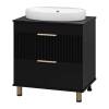 Тумба с раковиной Brevita Enfida - 70 Черный матовый 65x71x50