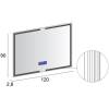 Зеркало Cezares 45064 90x120 с LED подстветкой, К6500, сенсорным выключателем, с антизапотеванием, радио и датчиком температуры фото 4