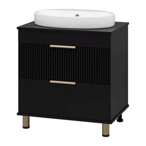 Тумба с раковиной Brevita Enfida - 70 Черный матовый 65x71x50