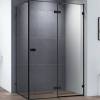 Душевой уголок Cezares Bellagio BELLAGIO-AH-1-120/100-C-NERO профиль черный матовый, стекло прозрачное, 120x100