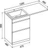 Мебель для ванной Emmy Джерси 120 L, под стиральную машину фото 3