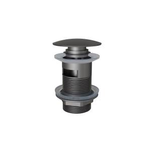 Донный клапан для раковины Knotlor BM9011GM с переливом, вороненая сталь