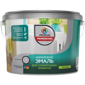 Эмаль для радиаторов акриловая Profilux Professional глянцевая белая 0.9 кг